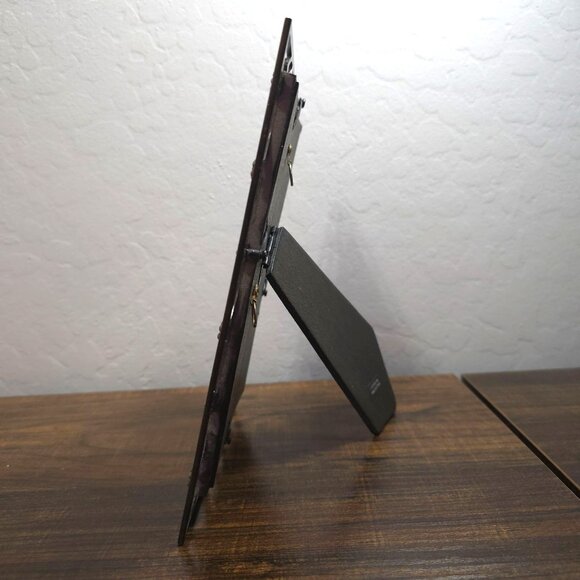 Vintage Metal Floral Pattern Frame 5"x7" Silver Rhinestones By Elsal - Picture 3 of 11